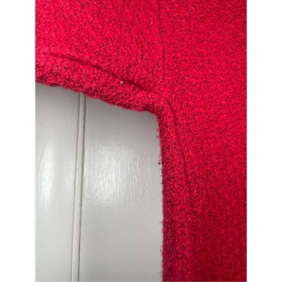 J Jill Easy Textured Long Open Front Cardigan Heathered Red Size MT - Picture 16 of 16